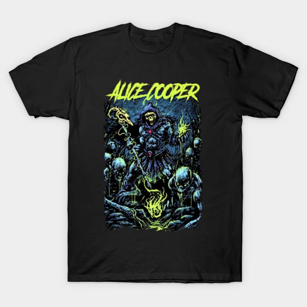 ALICE COOPER BAND MERCHANDISE T-Shirt by Rons Frogss